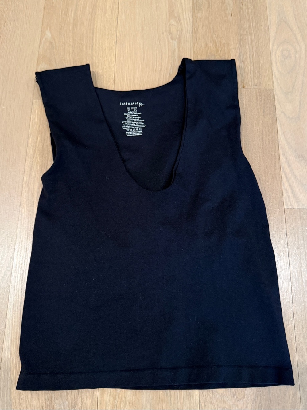 Intimately by Free People Black Scoop Tank Top